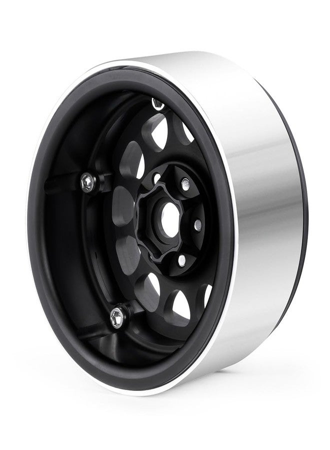 MORLORDY 4Pcs 2.2" RC Wheels 45mm Beadlock Wheels Rims for Axial Wraith RR10 SCX10 Capra 90046 90048 D90 CC01 TRX4 TRX6 Redcat Gen8 1/10 RC Crawlers(Black) - Image 3